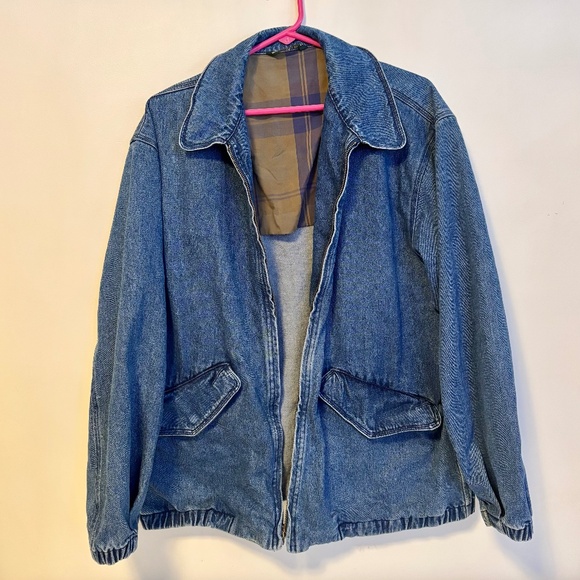 Vintage Authentic Imports Oversized Collared Cotton Denim Jacket Womens Medium - Picture 1 of 3